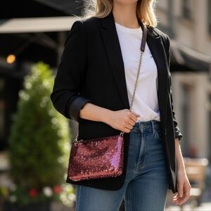 Coach Poppy Crimson Sequin Crossbody BNWOT